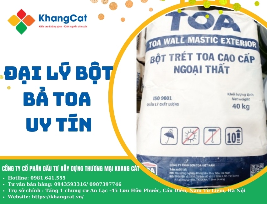 Đại lý bột bả TOA tại Hà Nội uy tín dành cho mọi công trình